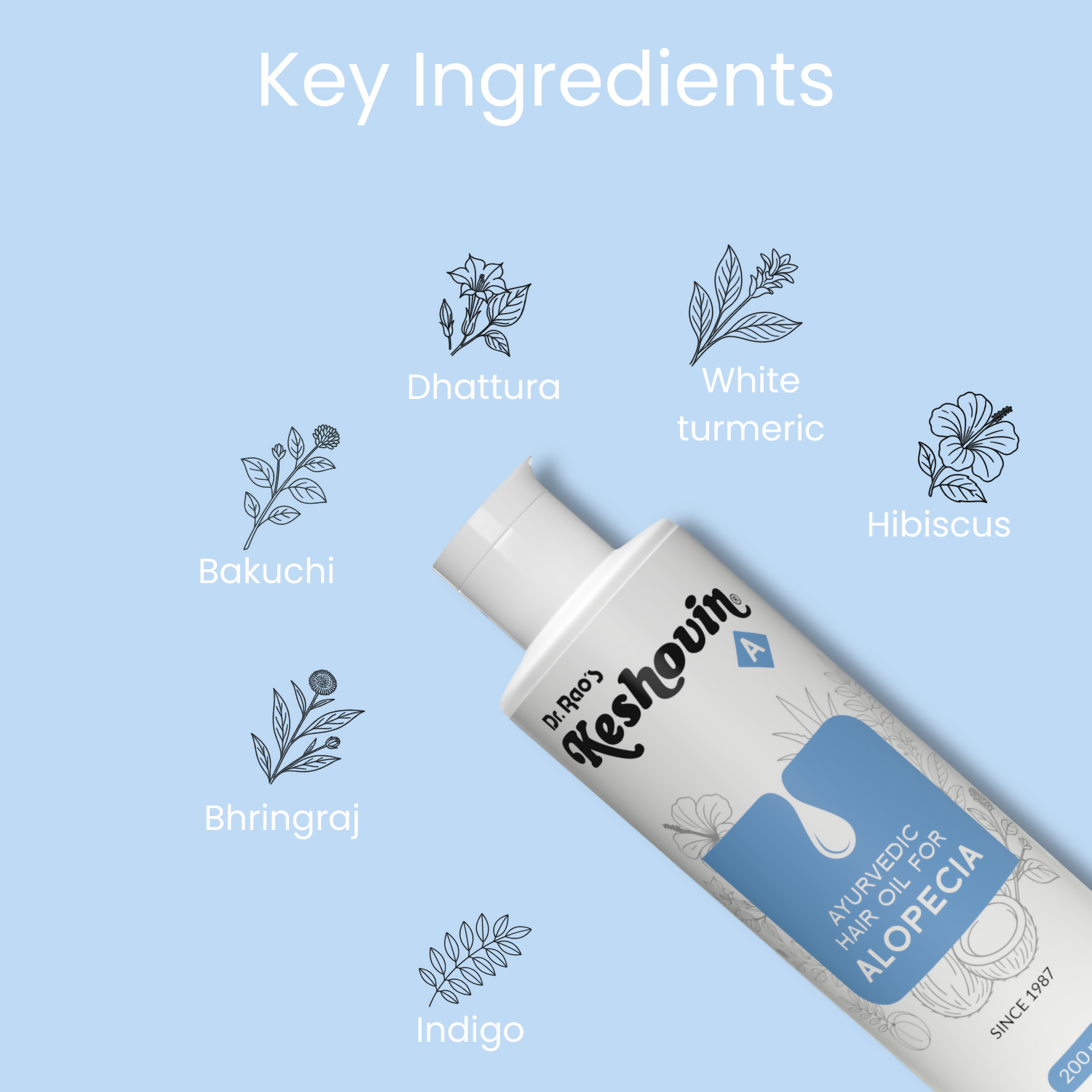 Dr. Rao's Keshovin -A Ayurvedic Hair Oil for Alopecia | Grocsy