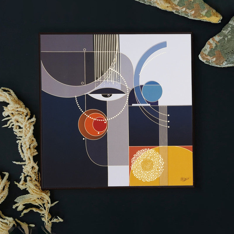 Tehzeeb Creations Golden Embossed Wall Painting | Grocsy