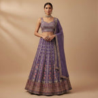 Lehenga Mart Lavender Faux Georgette Designer Bollywood Style Wedding Wear Lehenga Choli | Grocsy