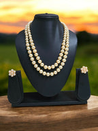 Inhanns Everyday Workwear Pearl Set (Double Layered Pearls) - Beige | Grocsy