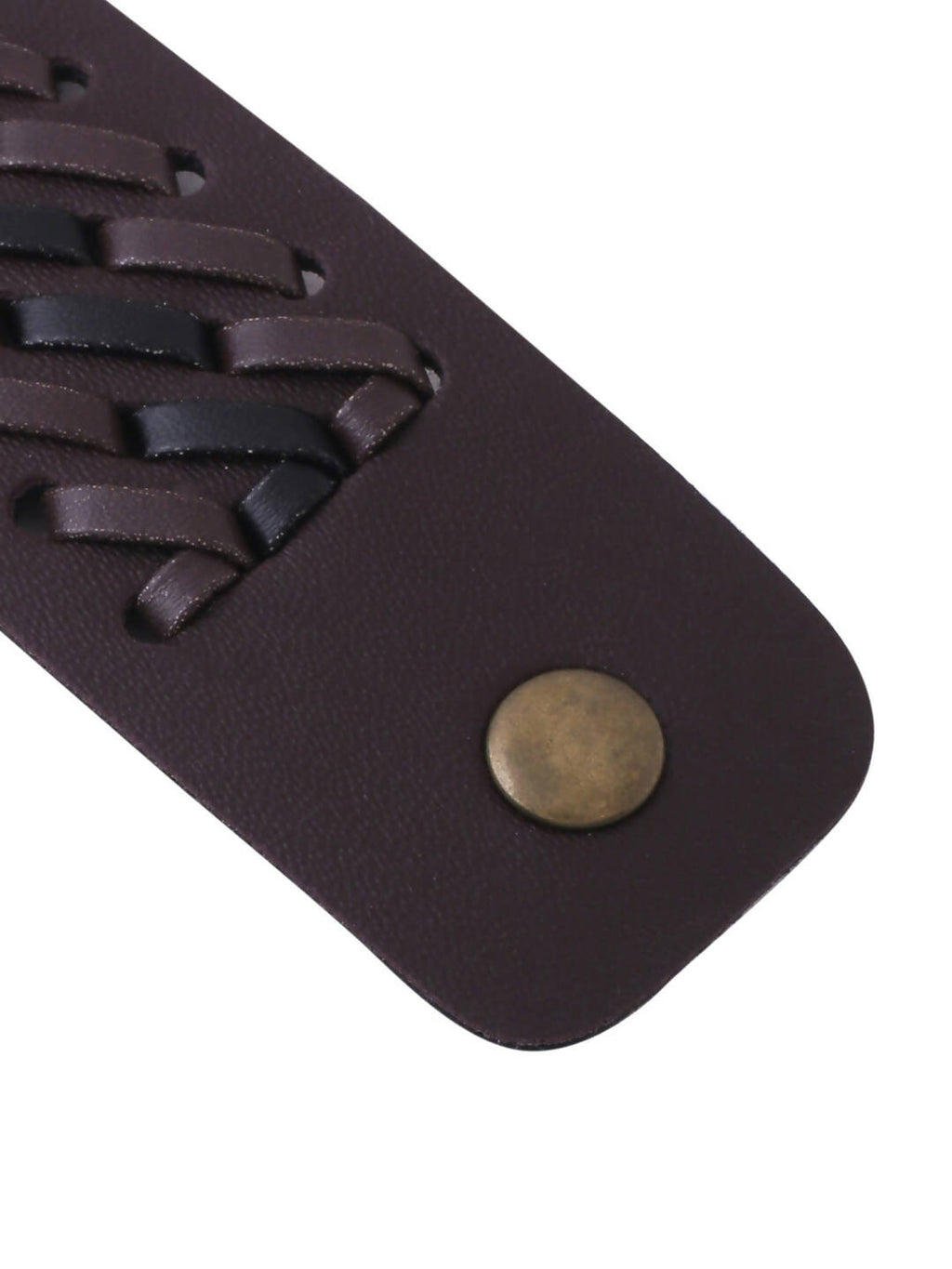 NVR Men's Brown Leather Bracelet | Grocsy