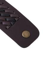 NVR Men's Brown Leather Bracelet | Grocsy