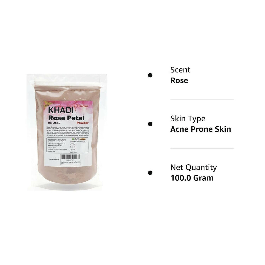 Khadi Omorose Rose Petal Powder | Grocsy