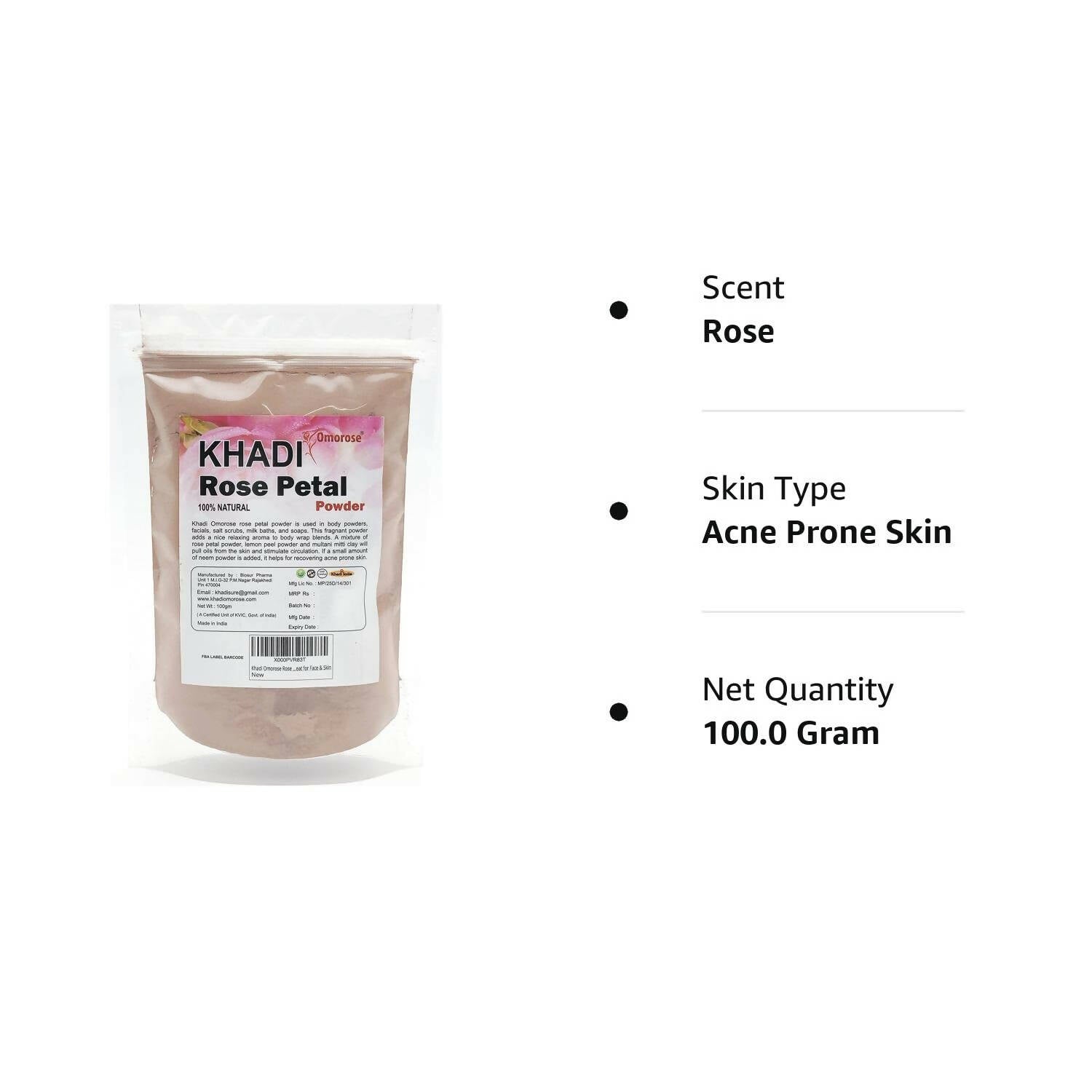Khadi Omorose Rose Petal Powder | Grocsy