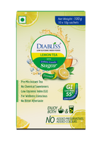 Diabliss Herbal Lemon Tea Sachets With Diabetic Friendly Sugar | Grocsy
