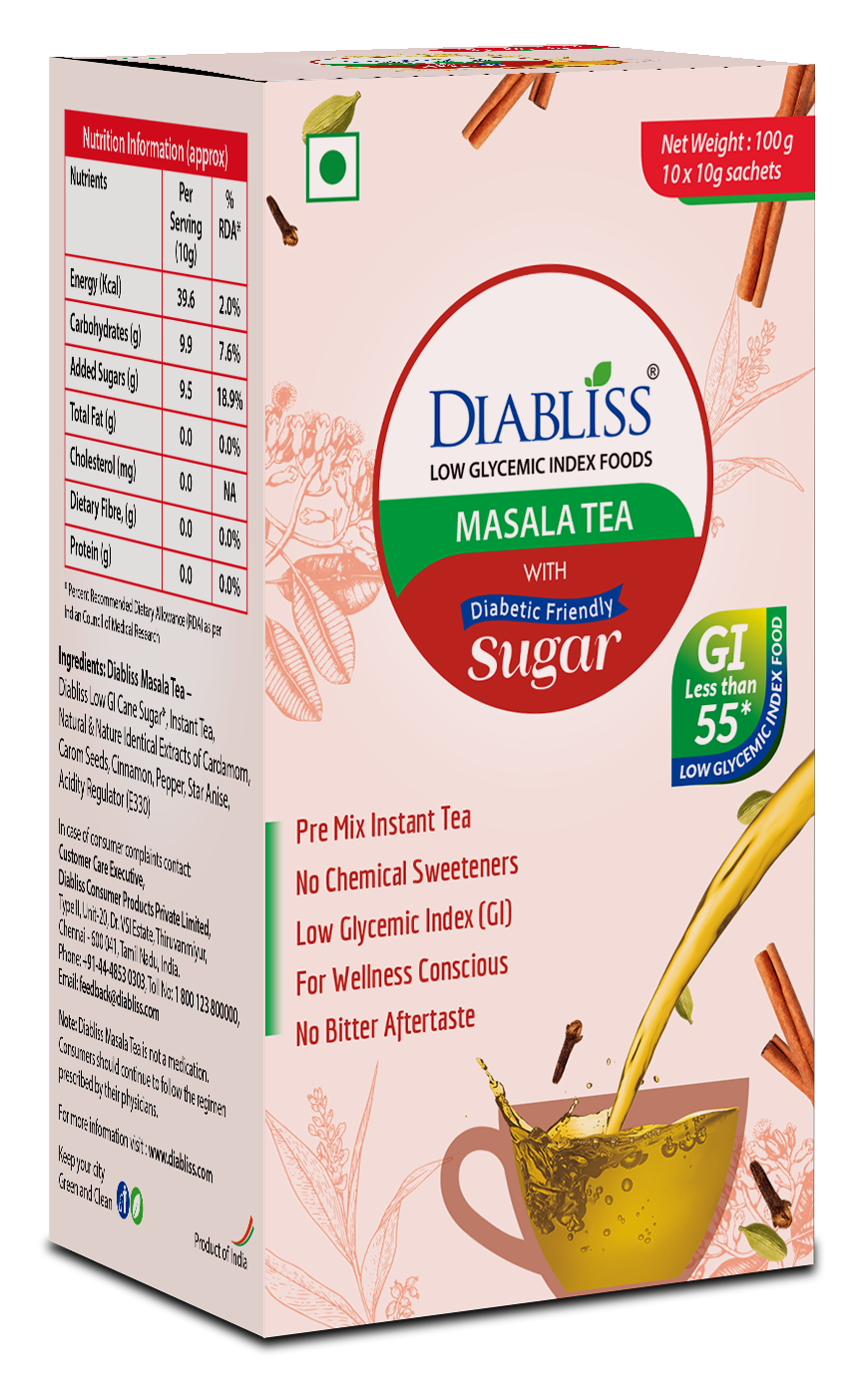Diabliss Masala Tea With Herbal Extract Blend | Grocsy