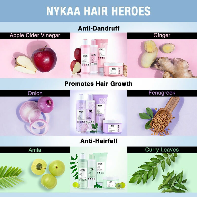 Nykaa Naturals Anti-Frizz Shampoo With Fermented Rice Water, Bamboo & Argan Oil | Grocsy