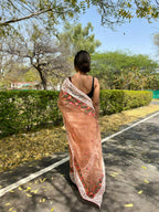 Vamsee Riddhi-Siddhi -1 Orange Organza Saree | Grocsy