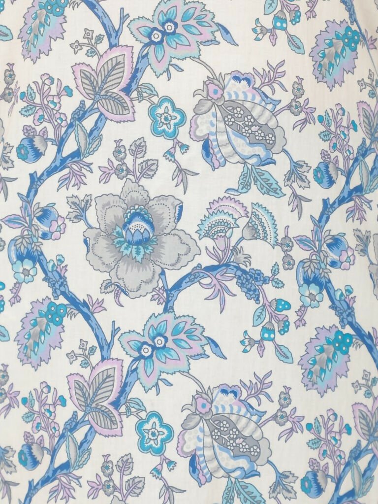 Aramya Straight Soft Cotton Floral Print Women's Kurta Set - Blue | Grocsy