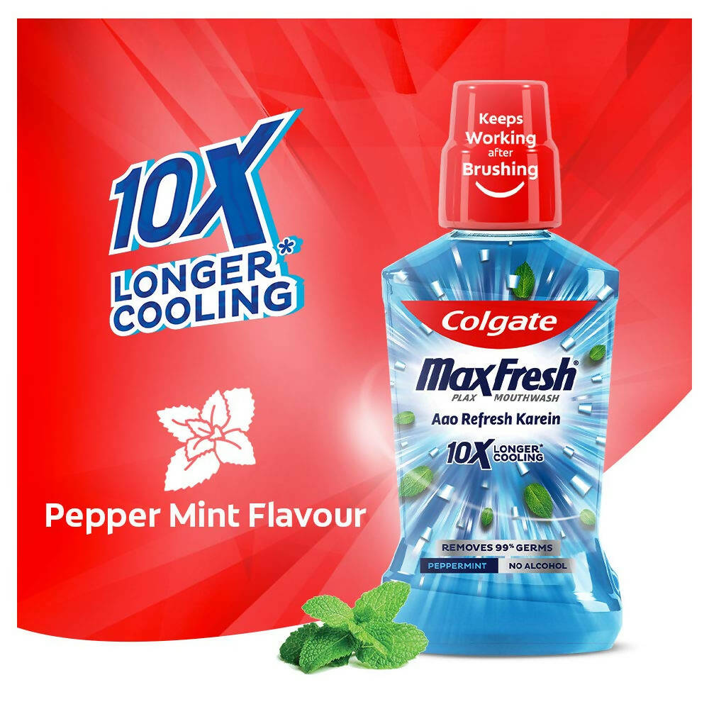 Colgate Plax Pepper Mint Mouthwash Aao Refresh Karein | Grocsy