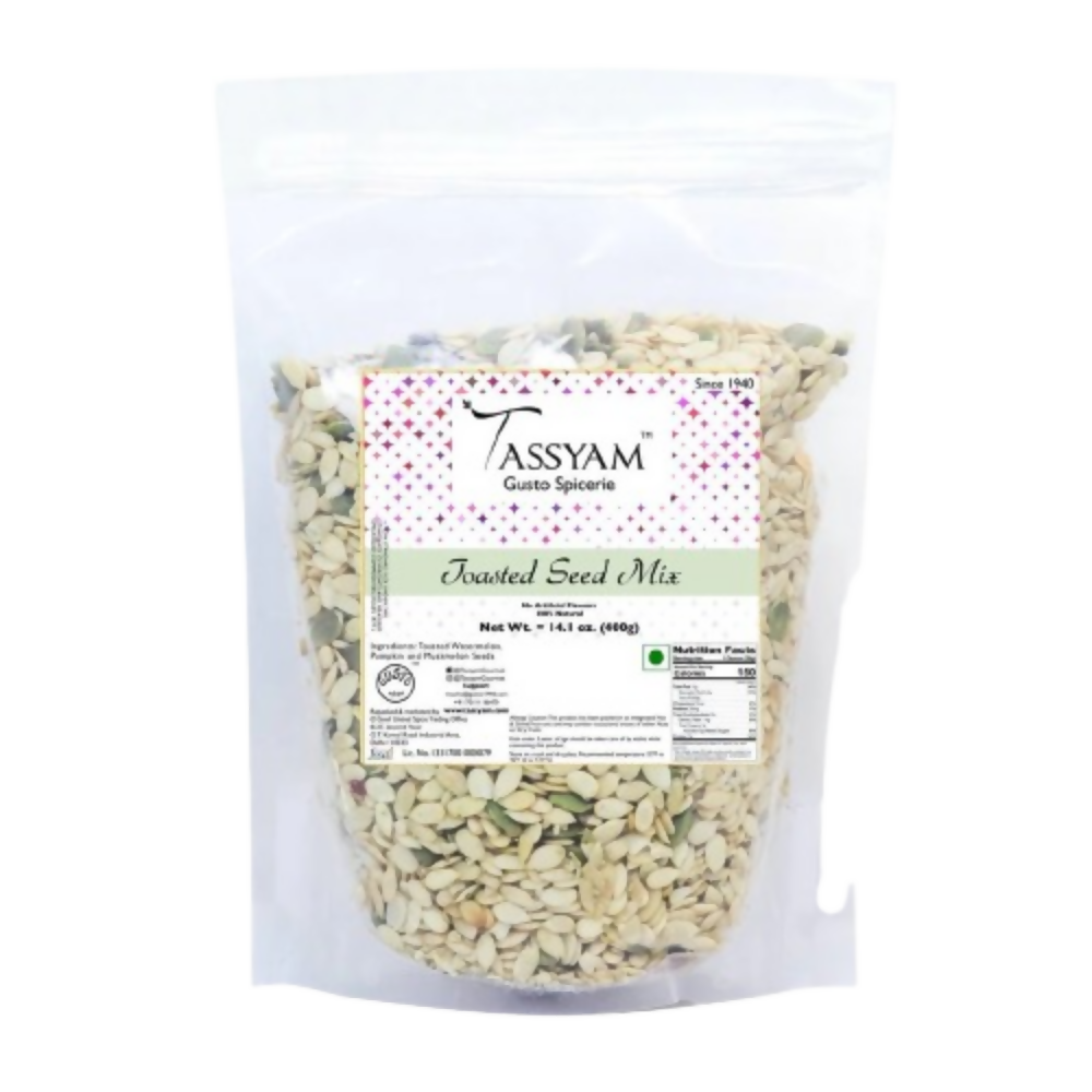 Tassyam Organics Toasted Seed Mix - Pouch | Grocsy