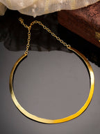 NVR Women Gold-Polished Choker Necklace | Grocsy