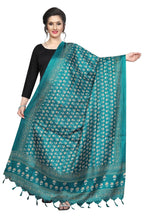 Vamika Rama Green Dot Printed Khadi Bhagalpuri Latest Dupatta | Grocsy