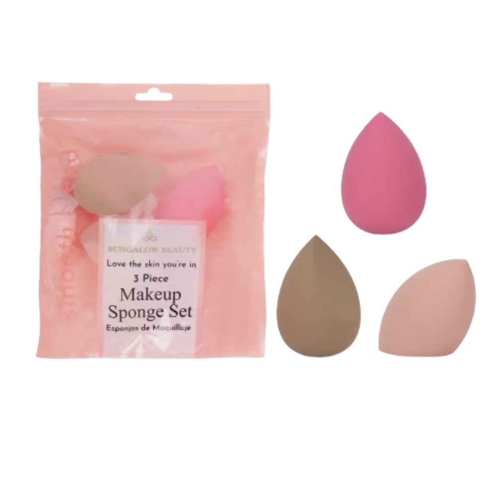 BUNGALOW BEAUTY Makeup Blending Sponge - Pack of 3 | Grocsy