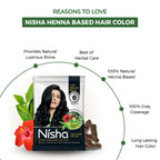 Nisha Henna Based Hair Colour For Women & Men Natural Black | Grocsy