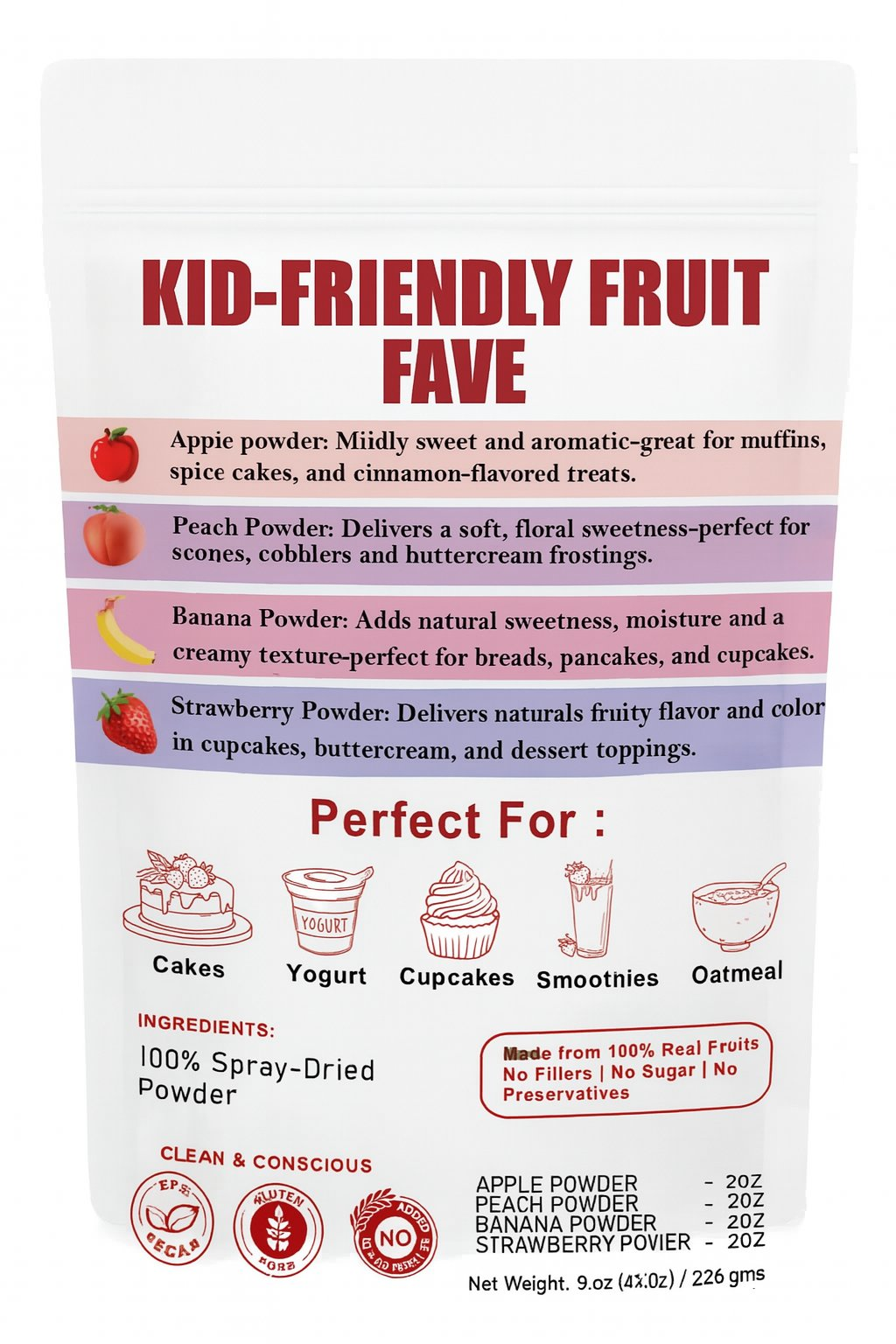 Confect Kid-Friendly Fruit Faves | Fruit Powder Combo | Grocsy