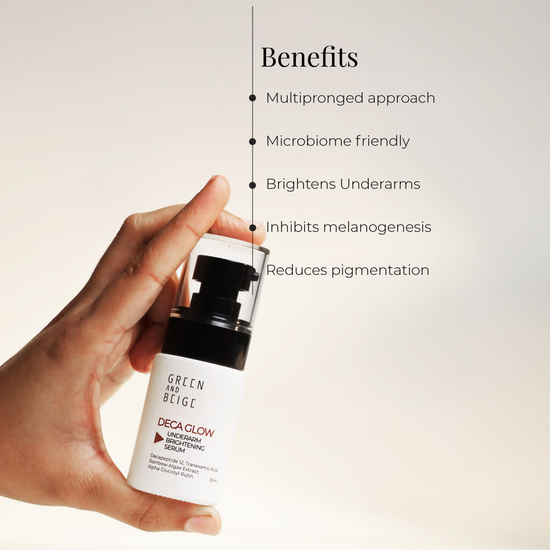 Green And Beige Deca Glow Underarm Brightening Serum | Grocsy