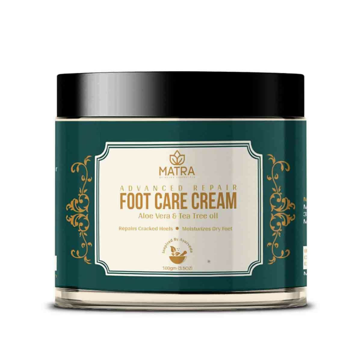 Matra Foot Cream For Cracked Heels & Dry Feet With Aloe Vera & Tea Tree Oil | Grocsy