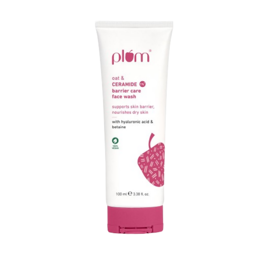 Plum Oat & 1% Ceramide Barrier Care Face Wash | Grocsy