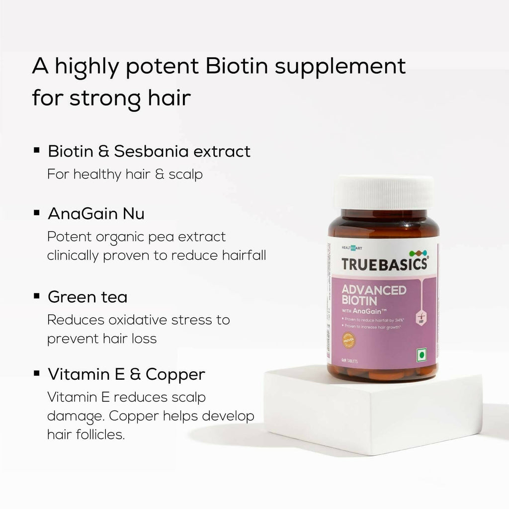TrueBasics Advanced Biotin with AnaGain Tablets | Grocsy