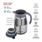 Dubblin Cafe Stainless Steel Double Wall Vacuum Insulated Thermos Flask | Grocsy