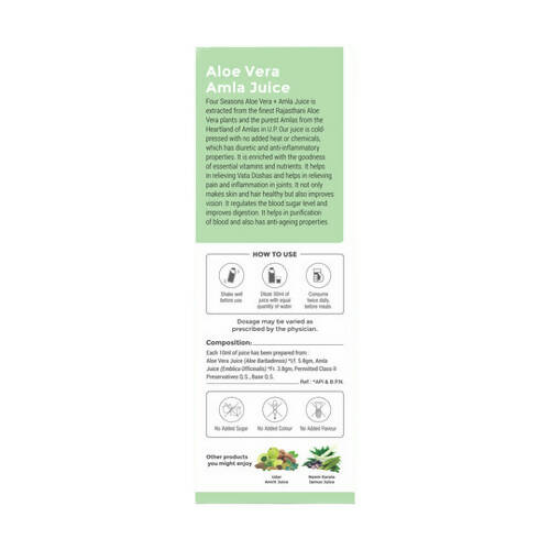 Four Seasons Aloevera Amla Juice | Grocsy