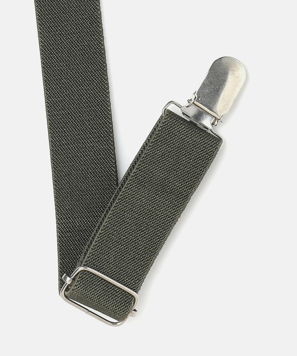 Manet Boys Solid Suspenders - Bottle Green | Grocsy