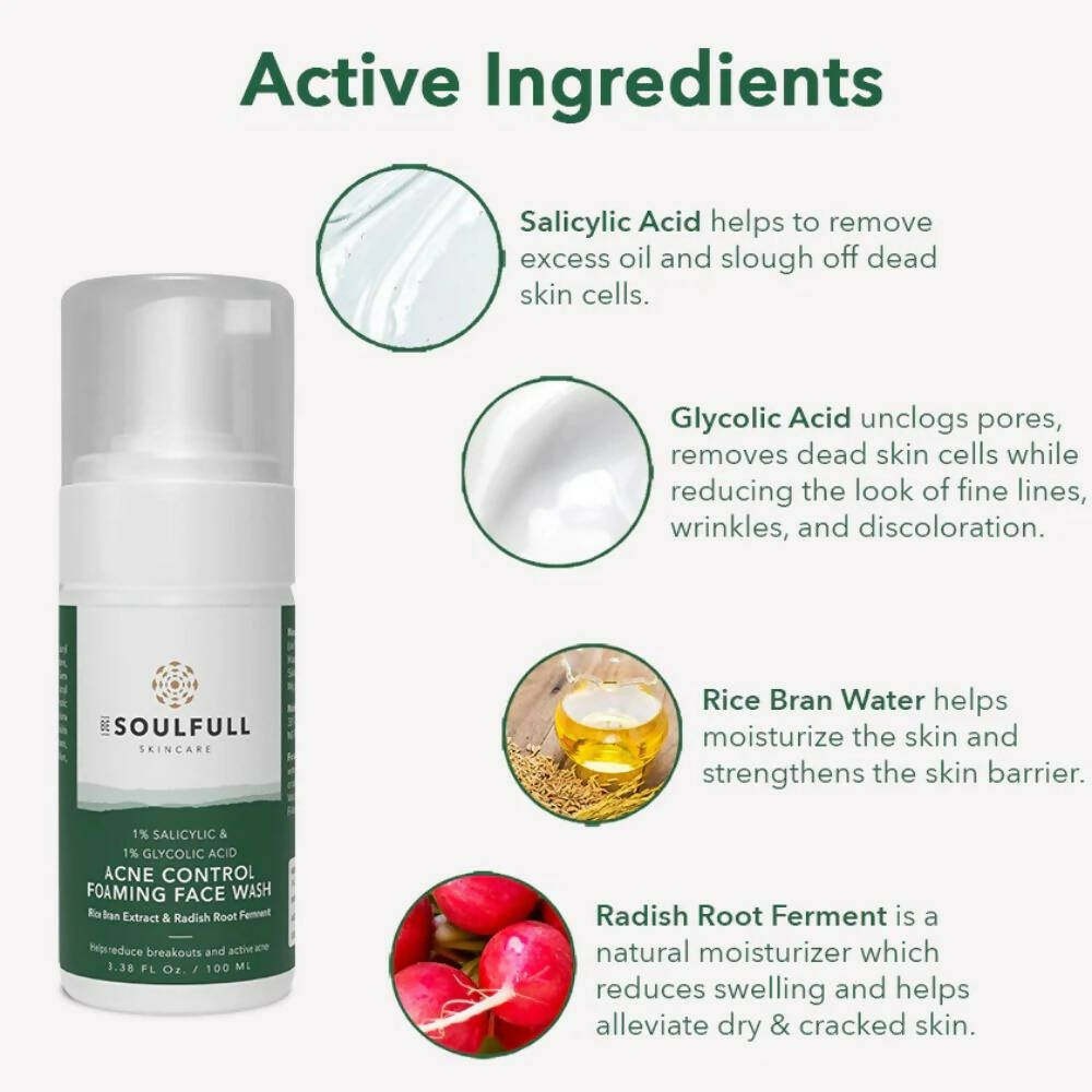 Be Soulfull Acne Control Foaming Face Wash | Grocsy