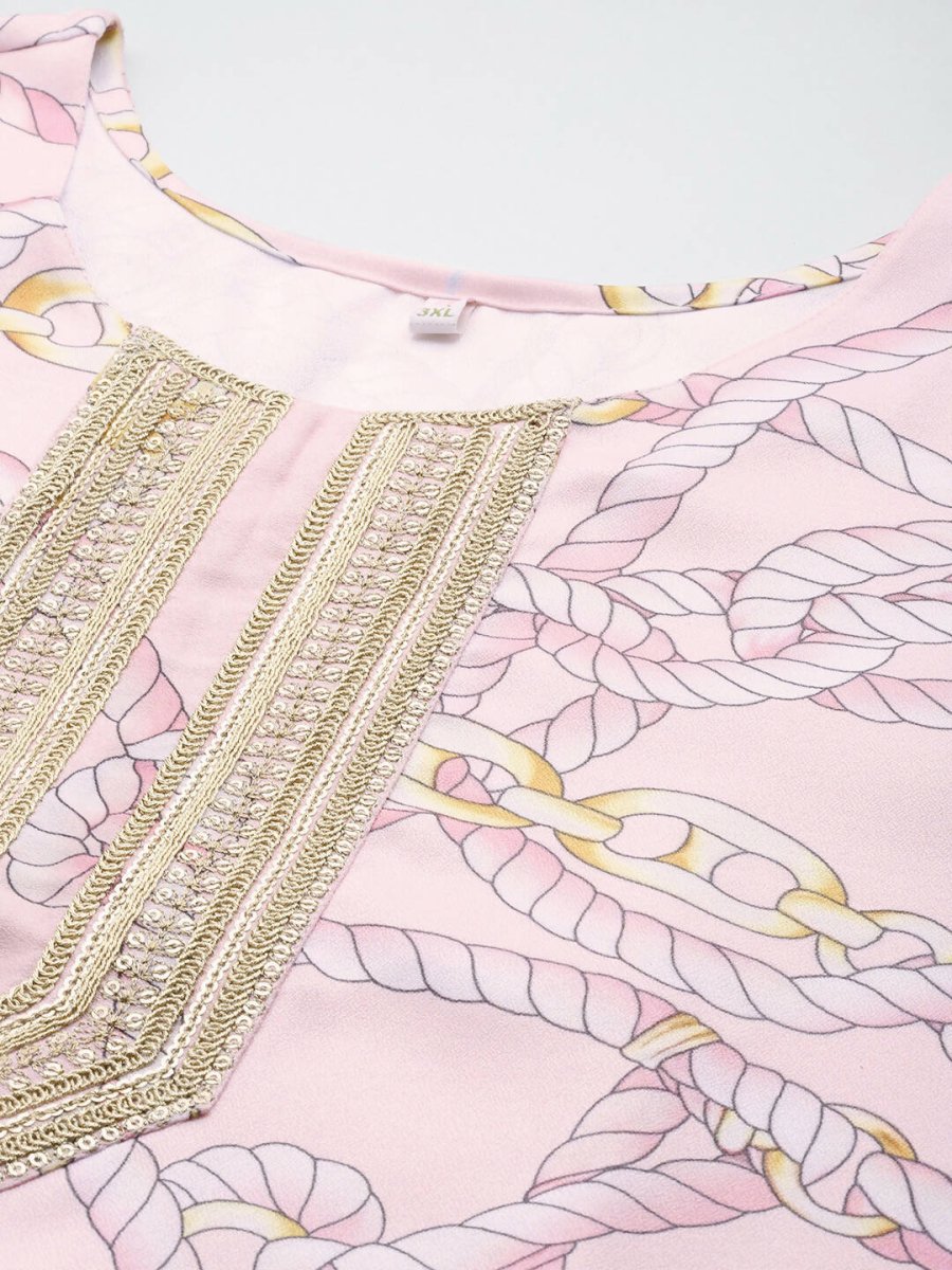 Ahalyaa Women's Traditional Wear Co-ords - Pink | Grocsy