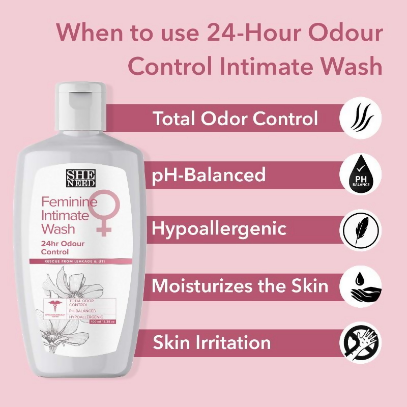 SheNeed 24hr Odor Control Feminine Intimate Wash | Grocsy