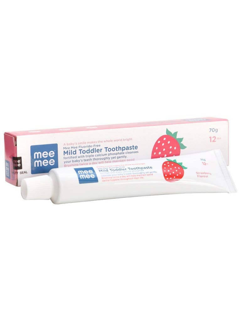 Mee Mee Fluoride-Free Mild Toddler Toothpaste - Strawberry Flavor | Grocsy