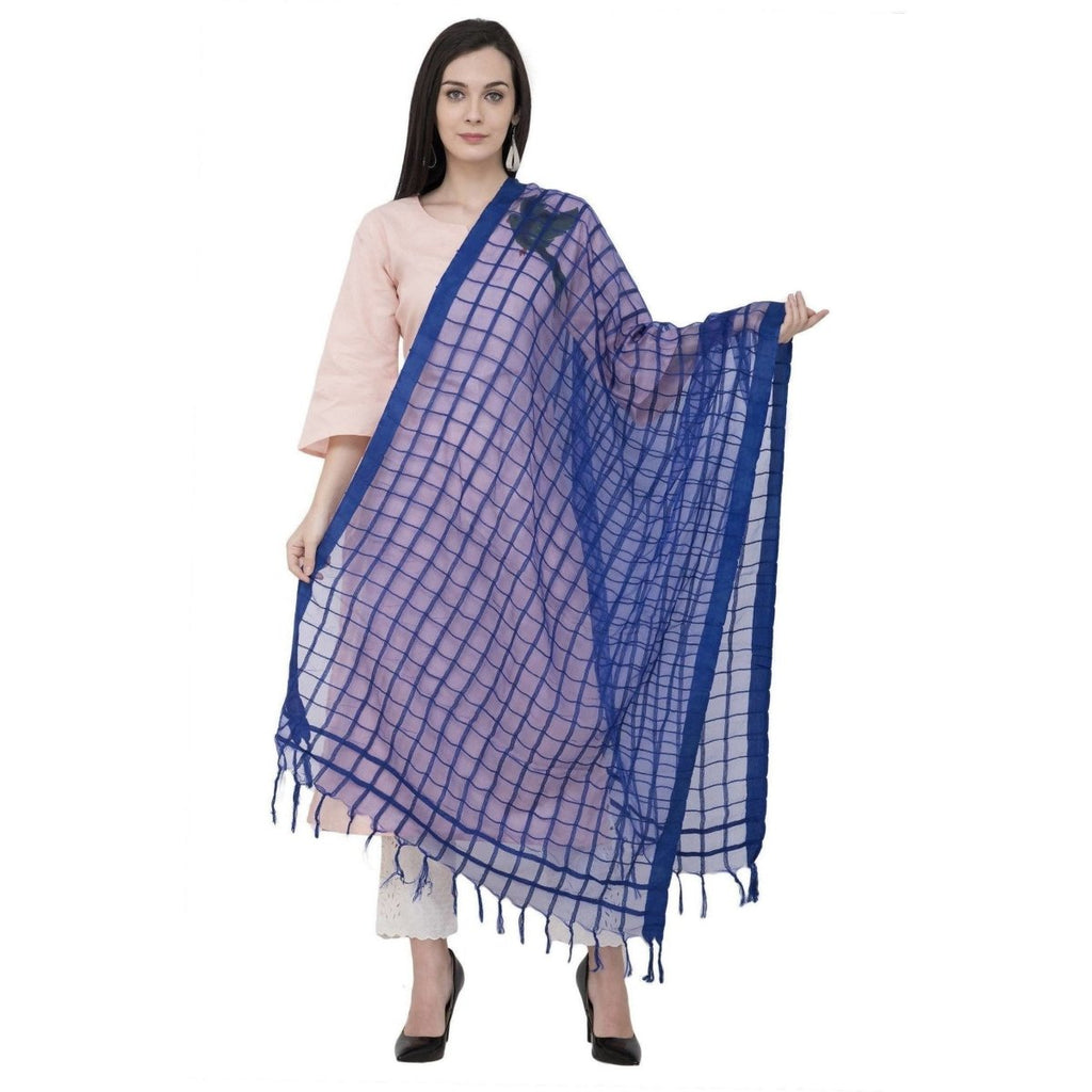A R Silk Cotton Square Regular Dupatta Color Royal Dupatta or Chunni | Grocsy