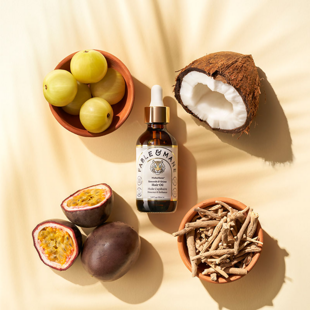 Fable & Mane Mahamane Smooth & Shine Hair Oil | Grocsy