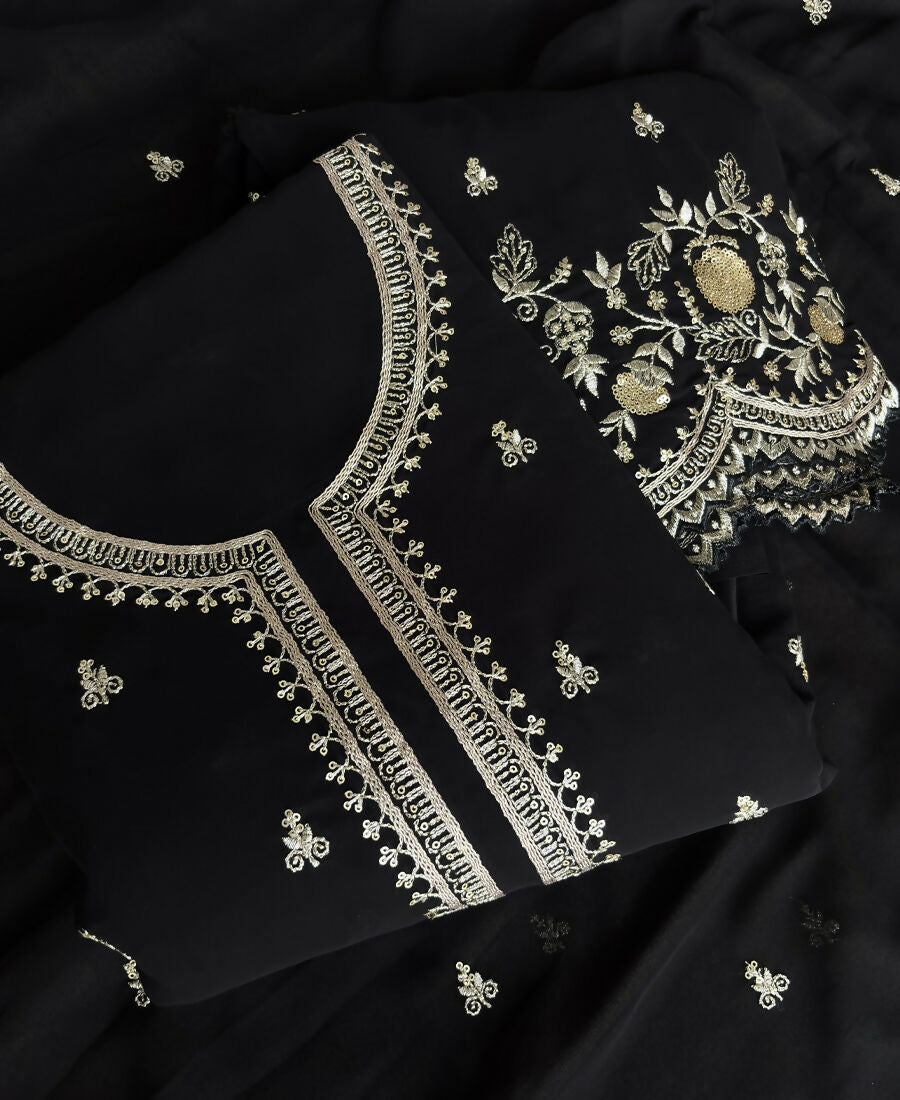 KC Bollywood Style Black Georgette Suit For Women | Grocsy