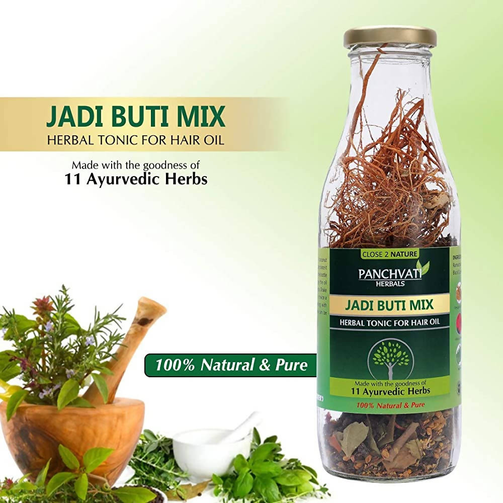 Panchvati Herbals Jadi Buti Mix Herbal Tonic For Hair Oil | Grocsy
