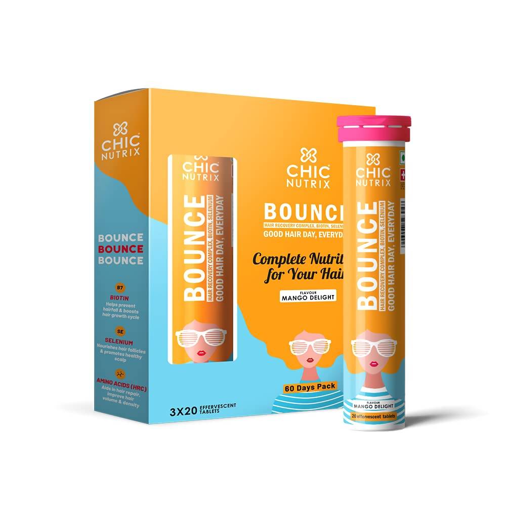 Chicnutrix Bounce Tablets for Thick Hair & Hair Fall Control | Grocsy