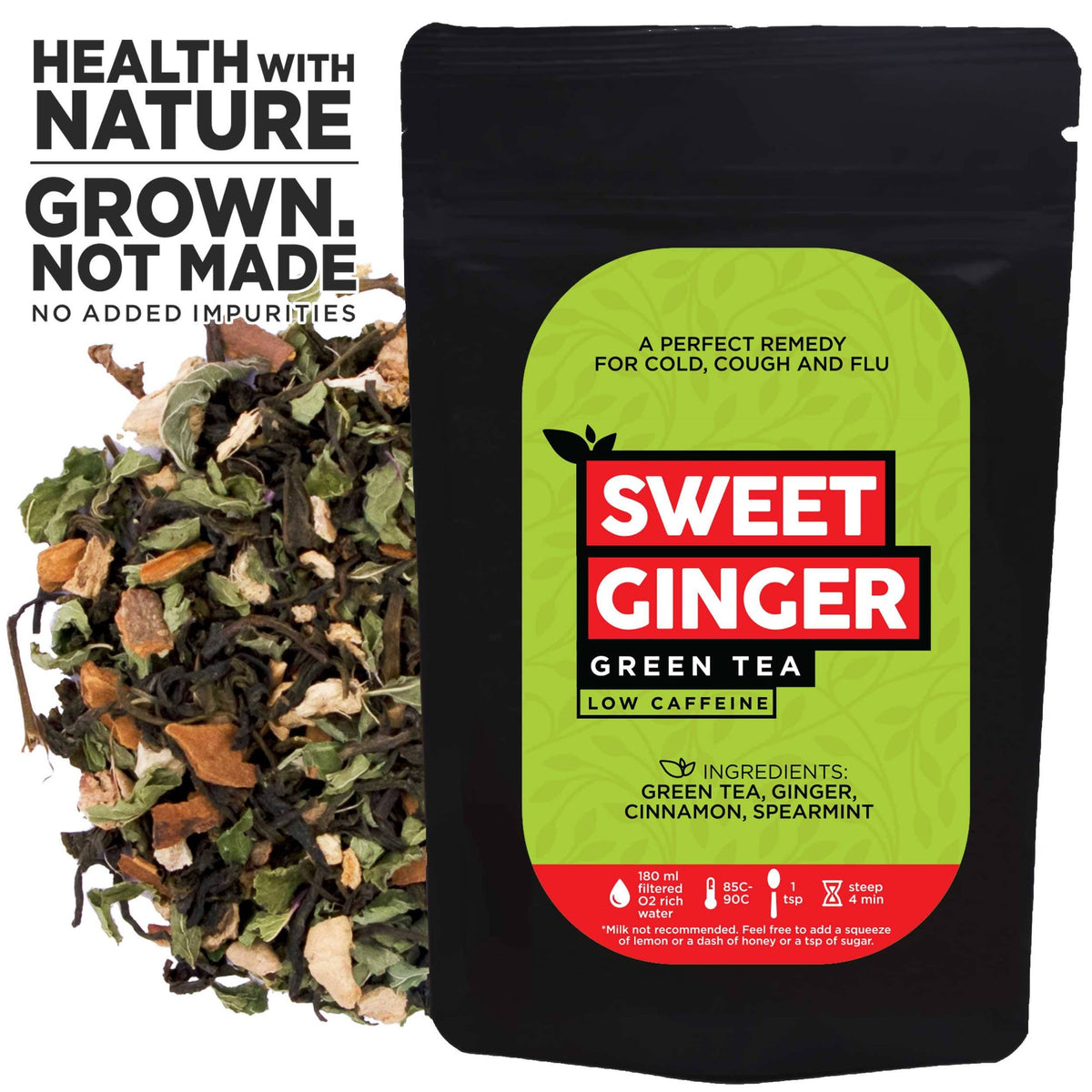 The Tea Trove - Sweet Ginger Green Tea | Grocsy