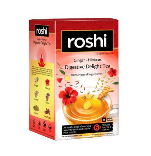 Roshi Ginger - Hibiscus Digestive Delight Tea | Grocsy