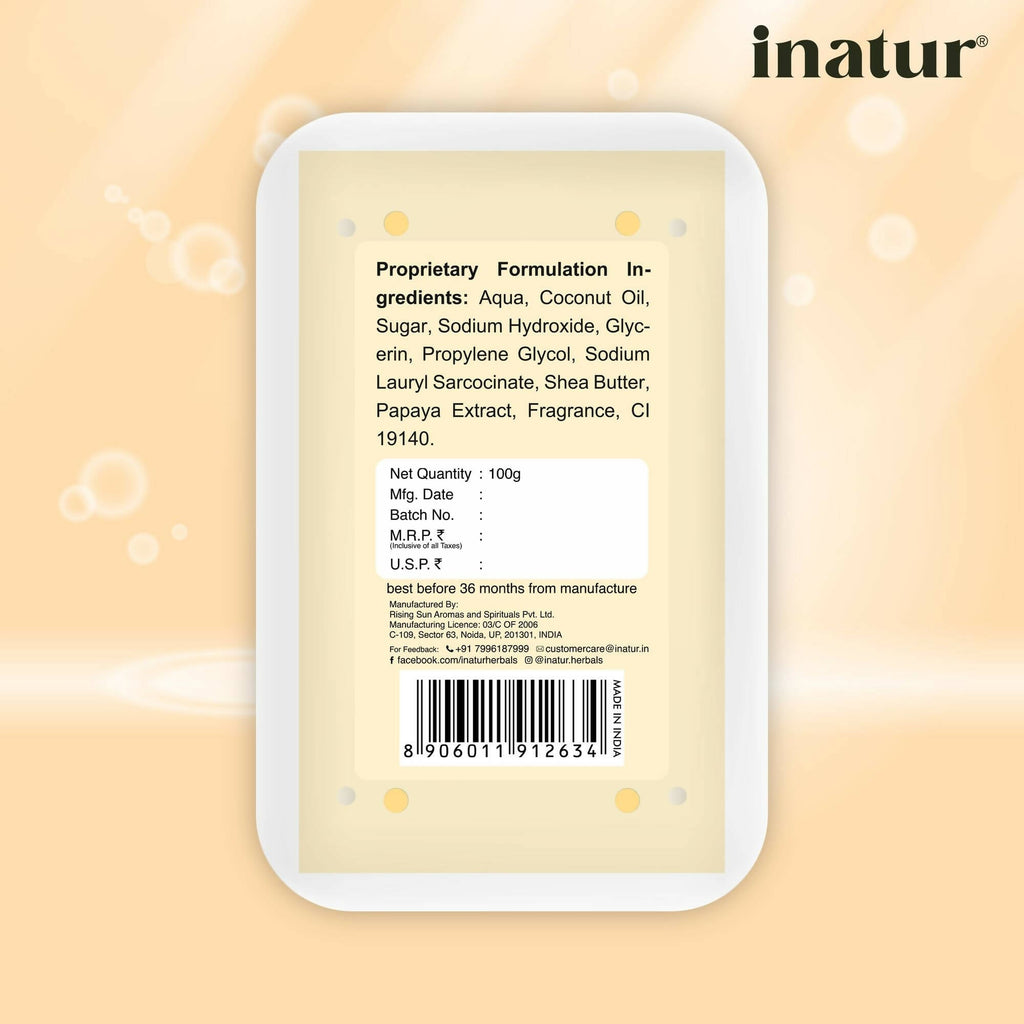 Inatur Papaya and Coconut Soap | Grocsy