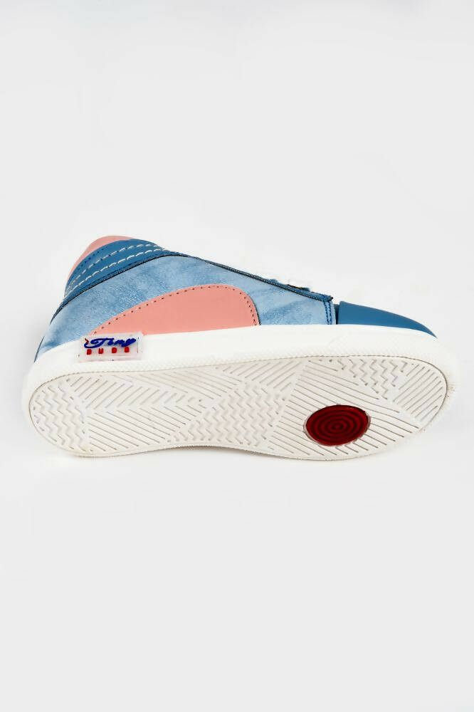 Tiny Bugs For Boys & Girls Party Wear Boots - Sky Blue | Grocsy