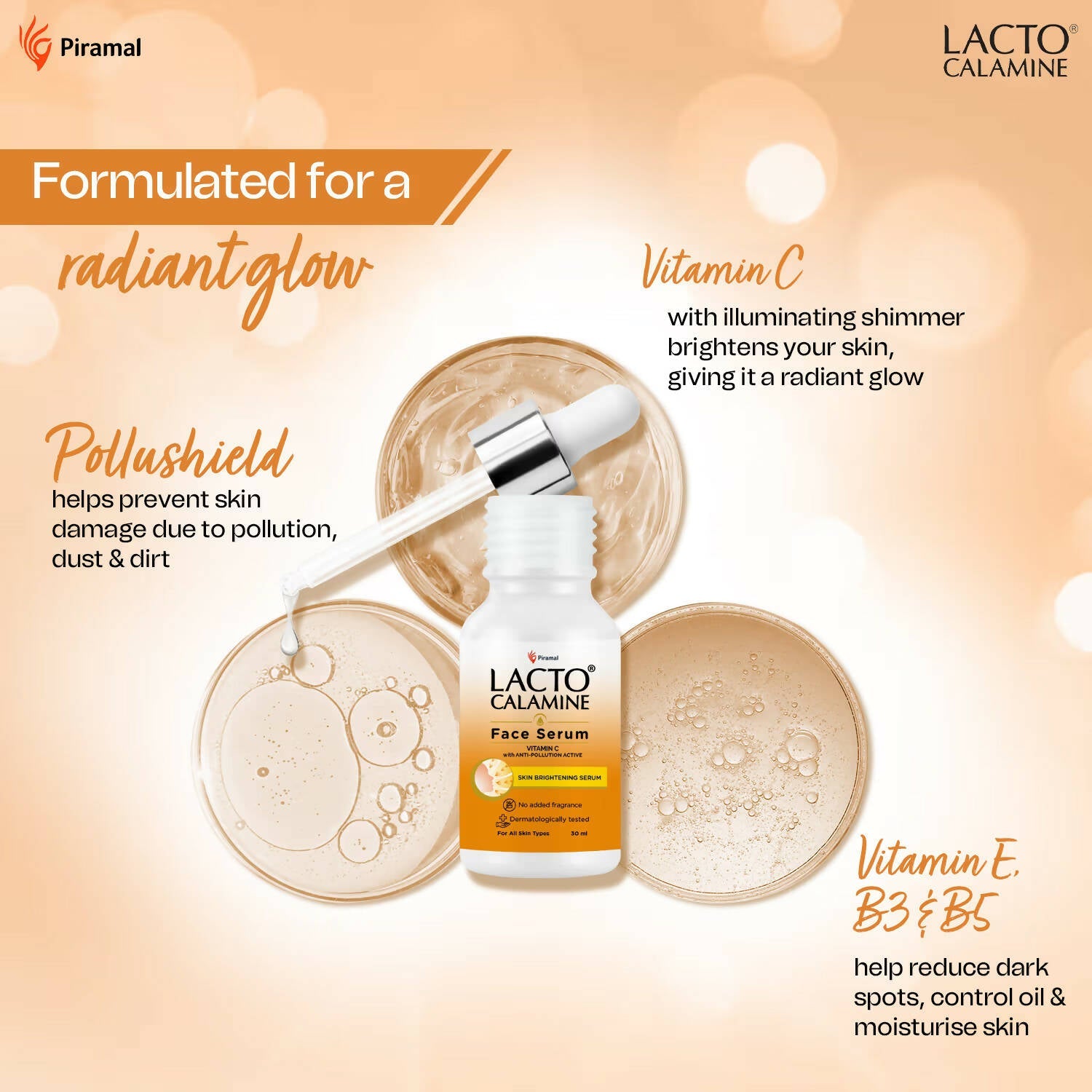 Lacto Calamine Vitamin C Face Serum with Niacinamide | Grocsy