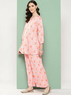 Ahalyaa Women's Traditional Wear Co-ods - Pink | Grocsy