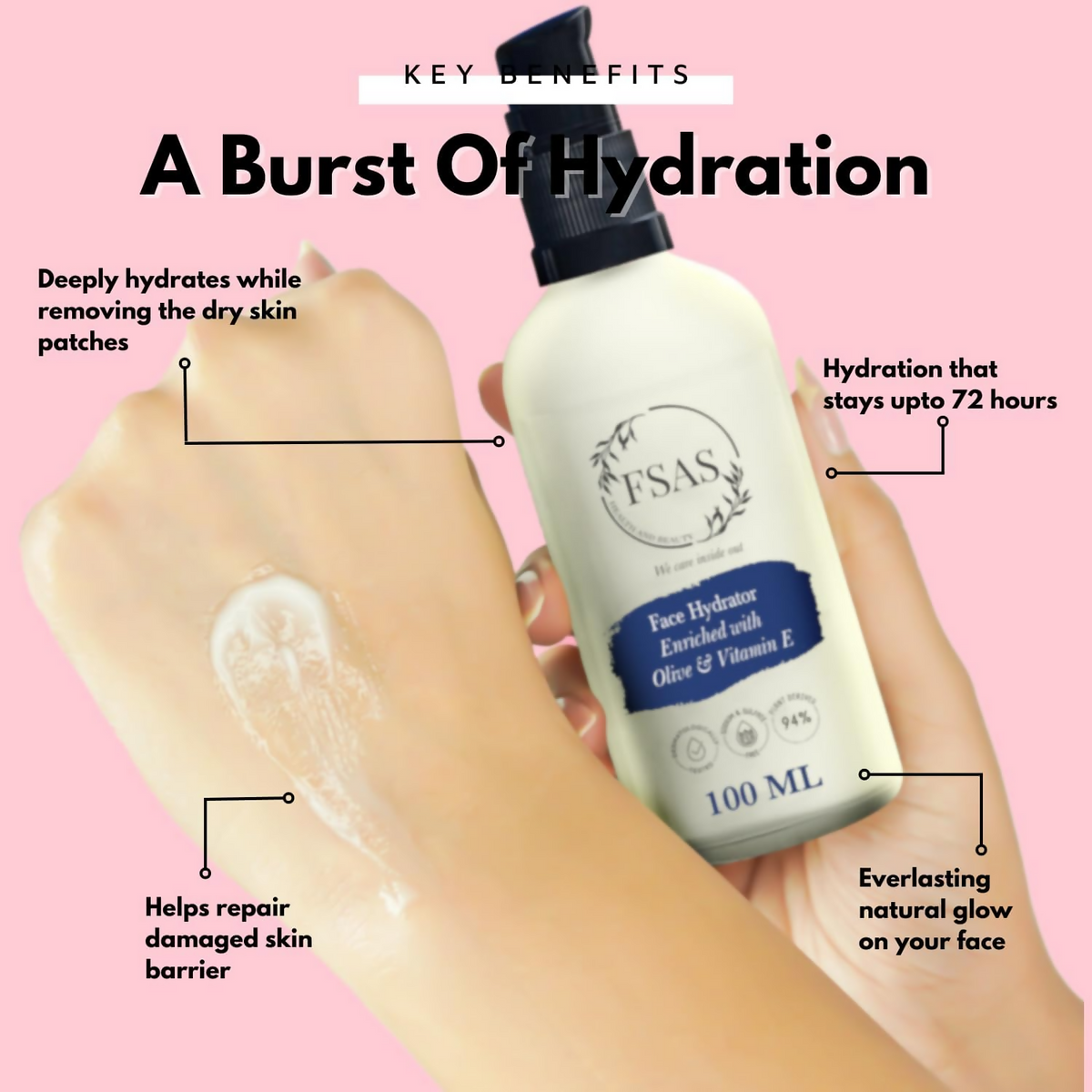 FSAS Health and Beauty Face Combo of Face Hydrator + Green Tea Foaming Face Cleanser | Grocsy