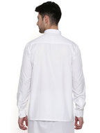 Ramraj Cotton Mens Full Sleeve Formal 100 % Cotton White Shirt | Grocsy
