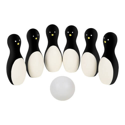 Matoyi Wooden Penguin Bowling Set For Kids | Grocsy