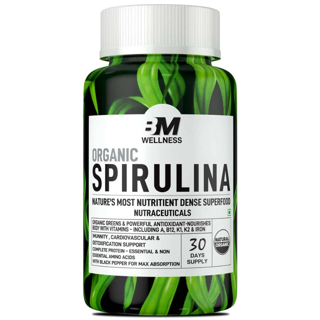 BM Wellness Organic Spirulina Tablets | Grocsy