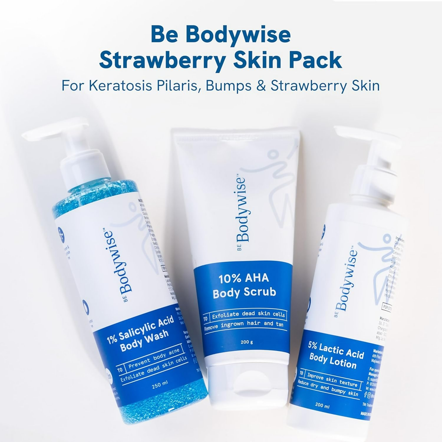 BeBodywise Strawberry Skin Pack Kit (Body Wash, Body Lotion & Bath Scrub) | Grocsy