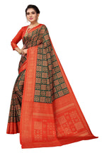 Vamika Red Printed Art Silk Saree | Grocsy