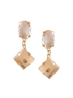 NVR Women Golden Cz Studded Studs Earrings | Grocsy