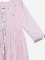 Ahalyaa Pink Crepe Front Slit Girl's Kurta | Grocsy